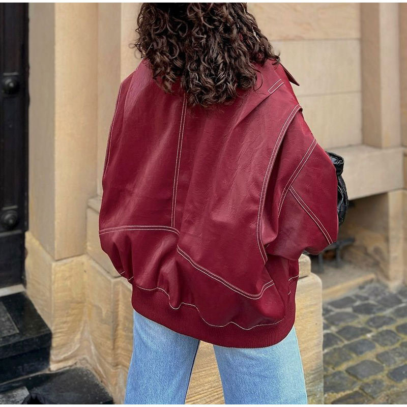 LYNN | Trendy imitatieleren jack