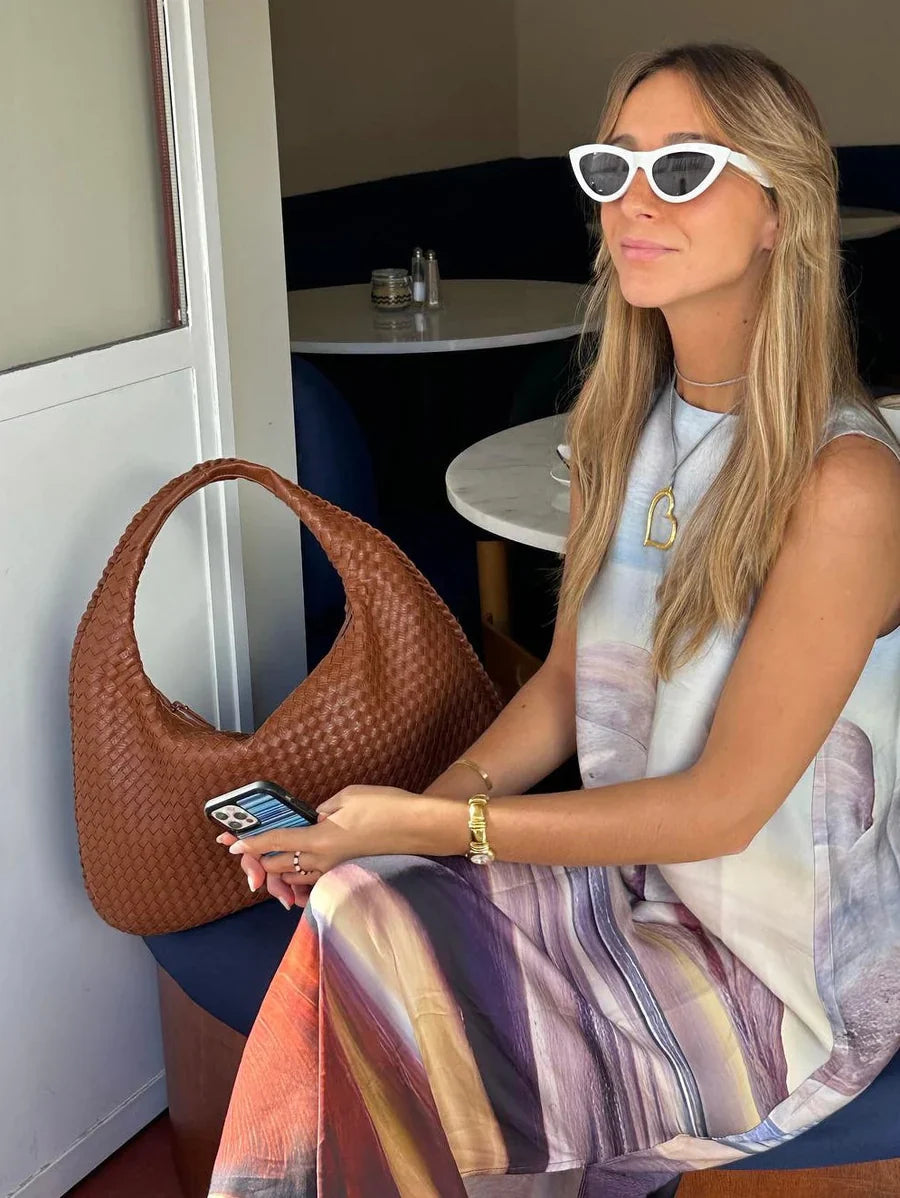 VICKY | Trendy gevlochten handtas