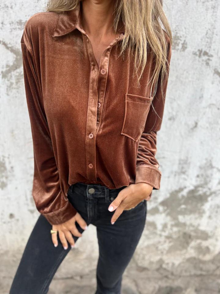 Milou | Classy Velvet Blouse