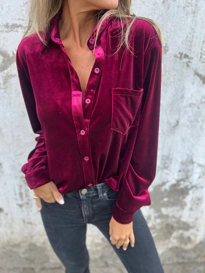 Milou | Classy Velvet Blouse