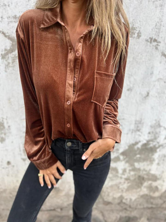 Milou | Classy Velvet Blouse