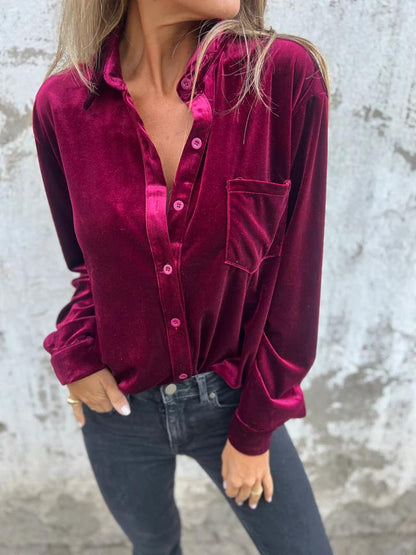 Milou | Classy Velvet Blouse
